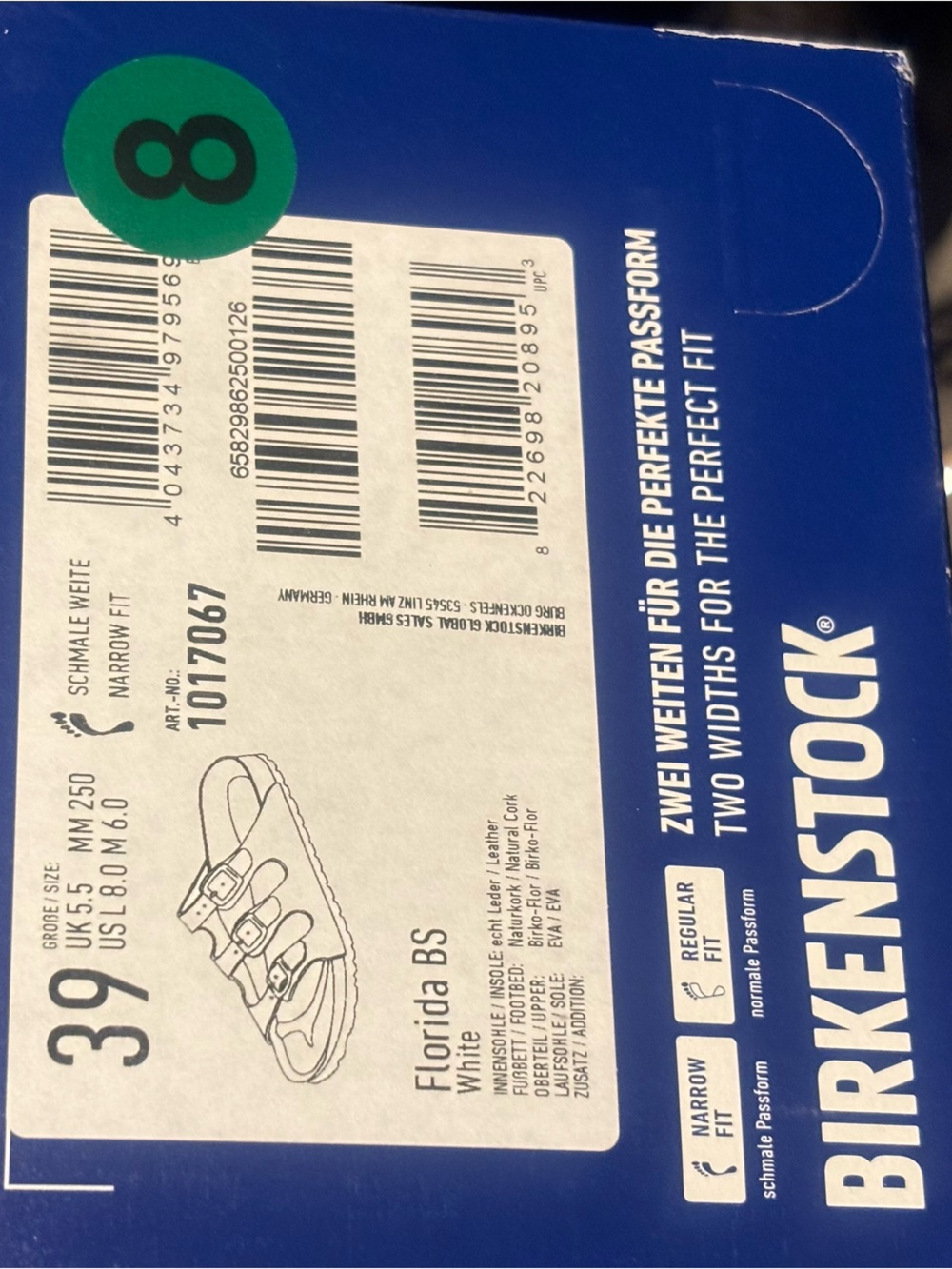 Florida Birkenstock 💅 White 3-Strap Buckle Slide Sandals 6 6.5 7 7.5 8 8.5 9 NEW - Picture 13 of 15